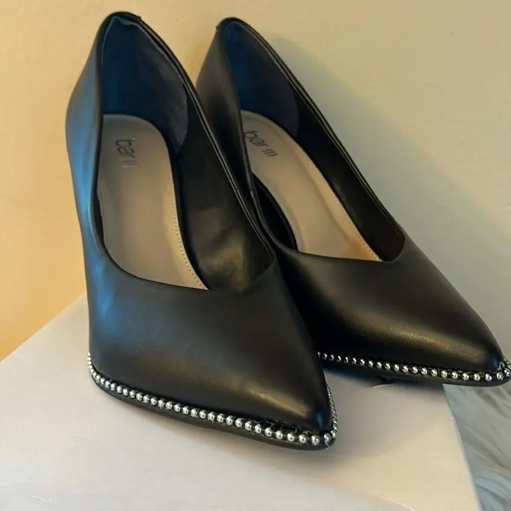 NWB Bar III Binsap Ball-Chain Studded Pumps - Size 10